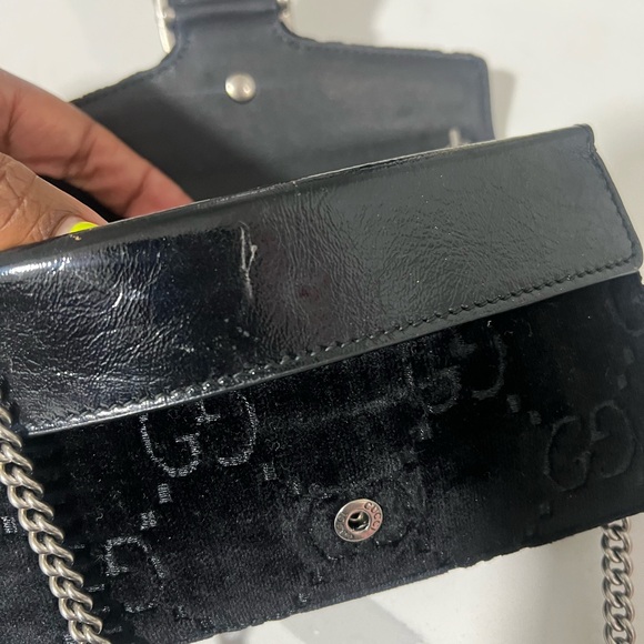 Gucci Dionysus Super Mini Velvet GG Chain Bag Black + Original Dust Bag - Picture 9 of 17